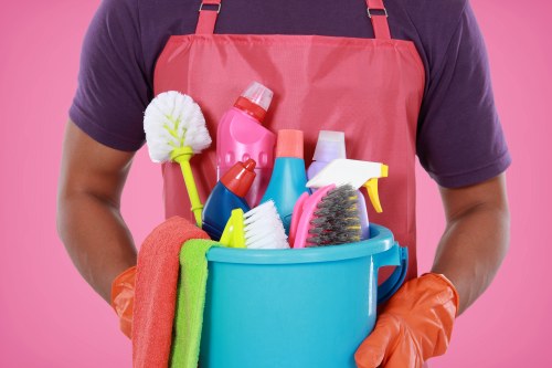 Professional move out cleaning in a bathroom with sparkling fixtures