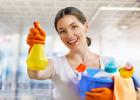 Professional end of tenancy cleaning in a bright living room