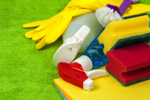 Industrial commercial cleaning in a warehouse or large facility