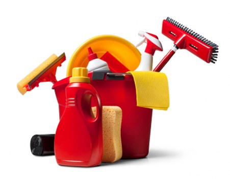 Eco-friendly office cleaning in a workplace kitchen